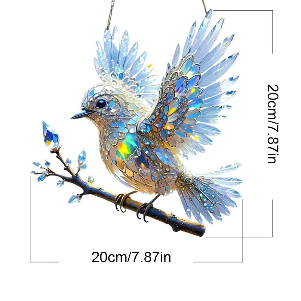 2D Acrylic Flat Bird Home Decoration Pendant Window Hanging Decor Hanging Ornament for Home Window Indoor Decor
