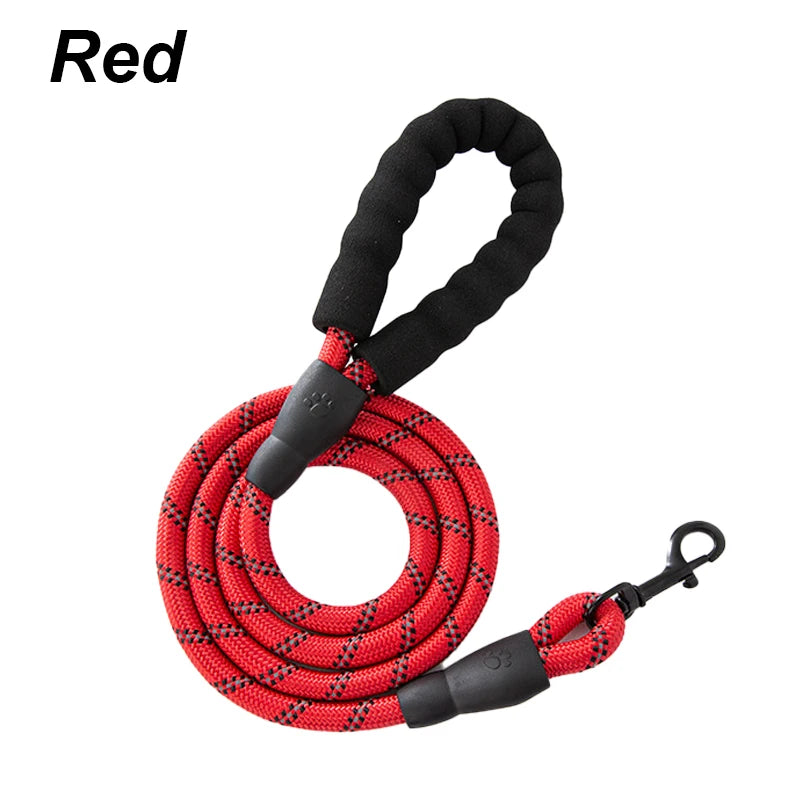 Pet Foam Handle Reflective Leash Nylon Traction Rope Non-Slip Pet Adjustable Leash for Large, Medium, and Small Dogs Outdoor Pet Supplies dog collar cat collar decorative dog collar harness