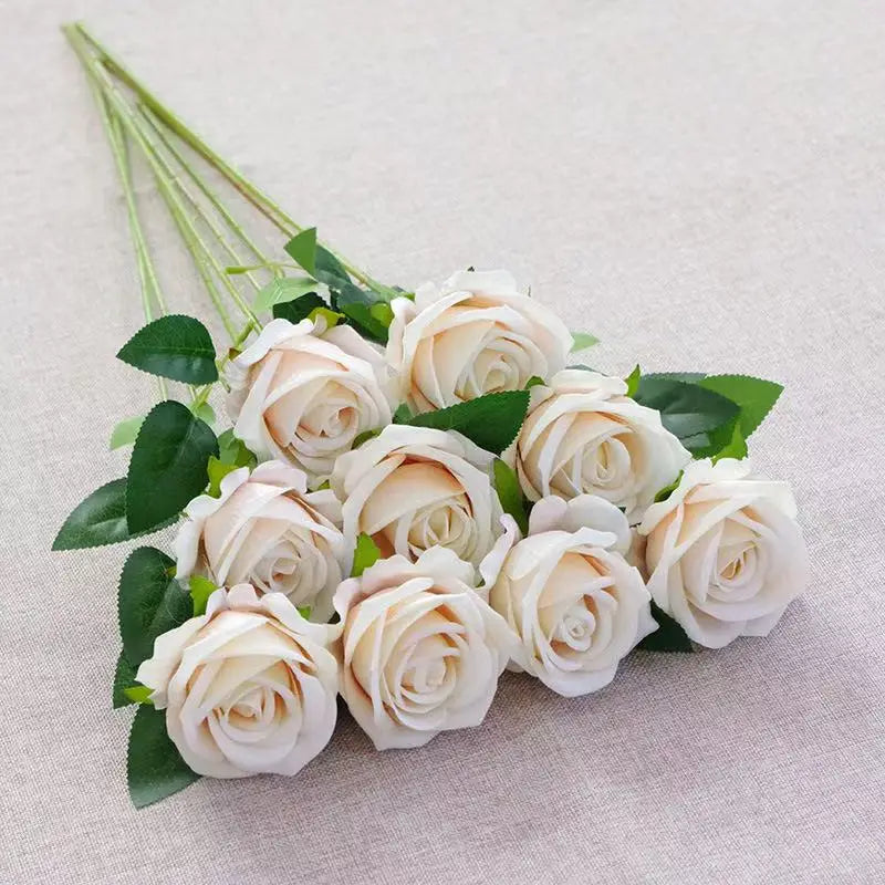 NONECN Artificial Roses Flower Branches For Wedding And Home Decor