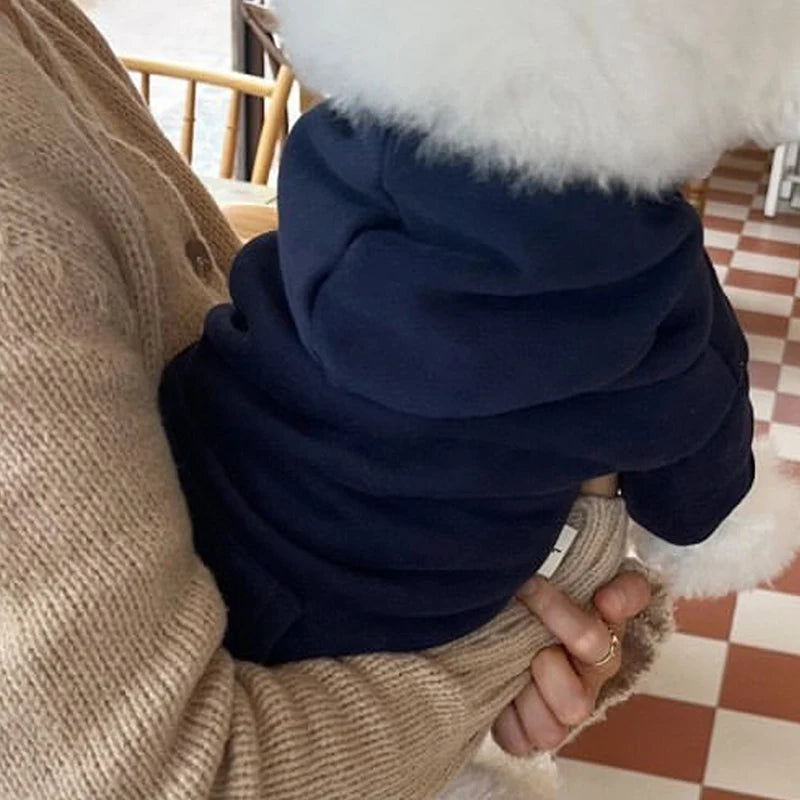 Soft Fleece Dog Hoodie for Pets Cozy Winter Clothes