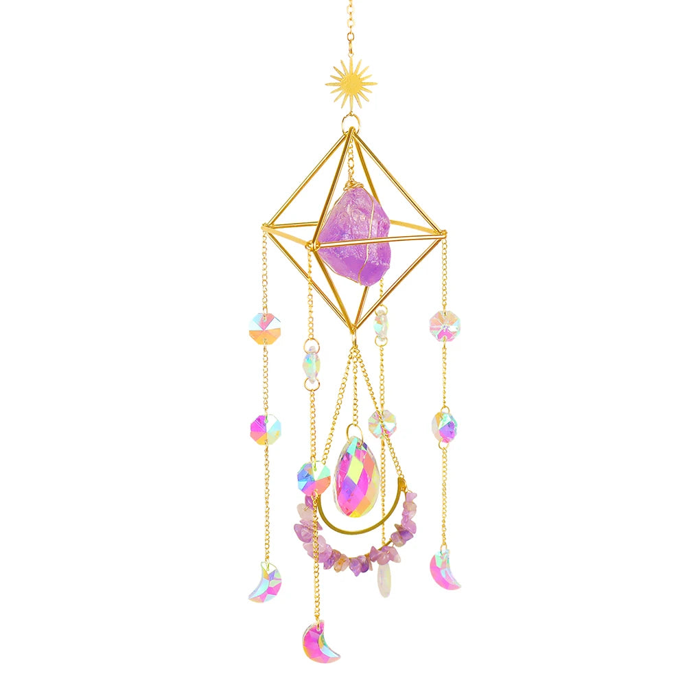 K9 Crystal Light Catchers Wind Chime Sunlight Trapping Windchimes Jewelry