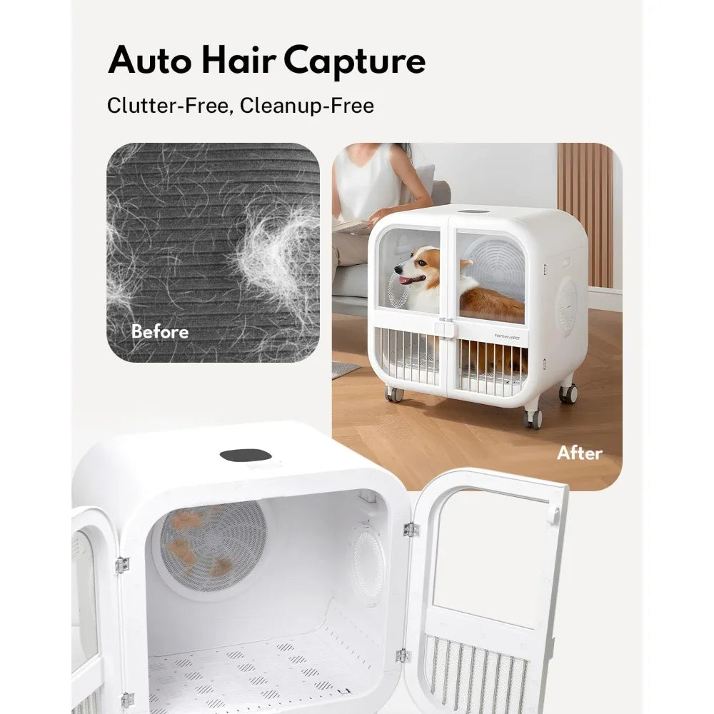 Drybo Ultra Pet Dryer Box - Ultra Quiet, Smart Temperature Control, 360° Efficient, 4 Locking Swivel Casters for, Customized