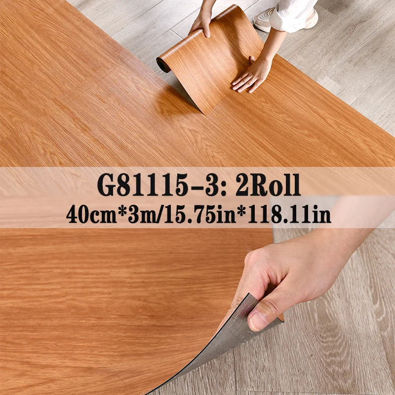 NINETAI Peel And Stick Vinyl Floor Tiles With Wood Grain