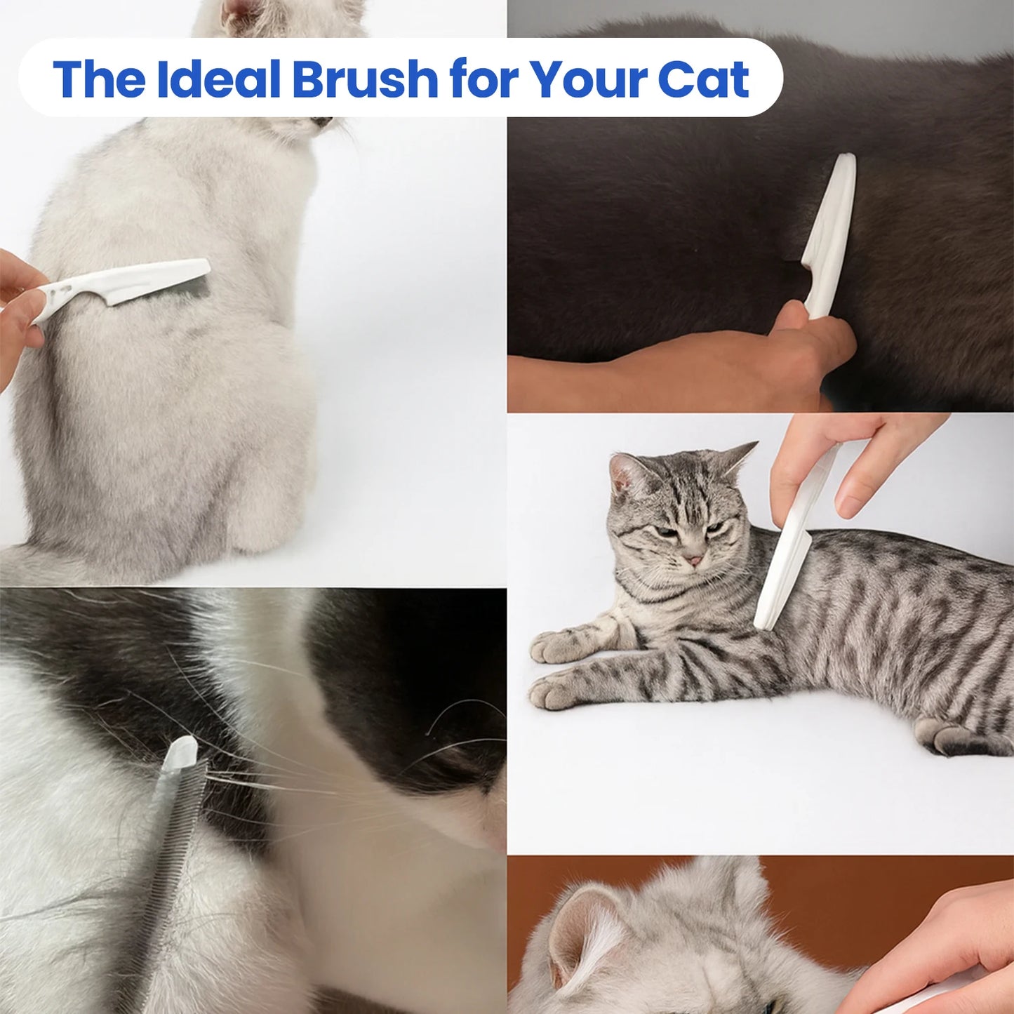Dog & Cat Deshedding Brush - Pet Comb & Massager Set, Pink，Blue