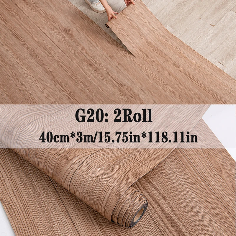 NINETAI Peel And Stick Vinyl Floor Tiles With Wood Grain