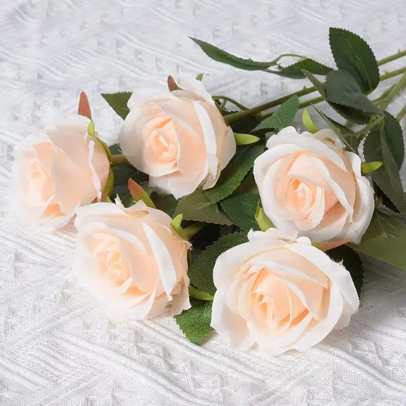 NONECN Artificial Roses Flower Branches For Wedding And Home Decor