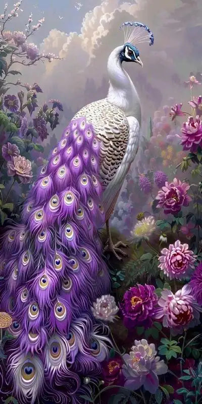 Colorful Peacocks Large Size Diy Diamond Painting Kits New Animal Big Birds Full Drill Mosaic Embroidery Pictures 100x200cm