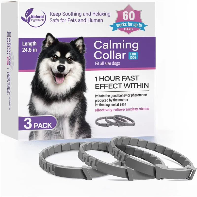 Calming Pheromone Collar Adjustable Anti Anxiety Puppy Kitten Dog Cat Safe Soft Fabric Daily Use