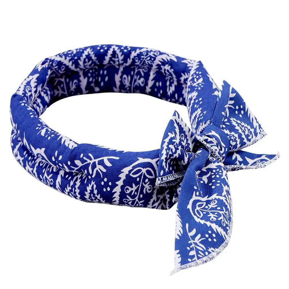 Pet Cooling Ice Scarf Cool Ice Breathable Towel Heatstroke Dogs Cats Ice Collar Cat Adjustable Collar Bib Pet Supplies