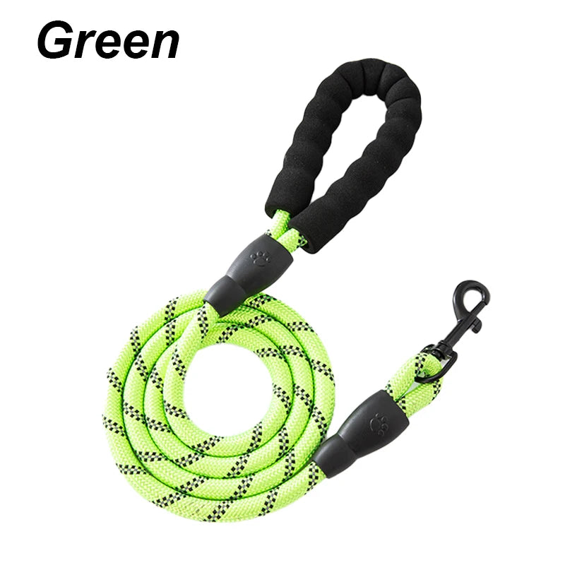 Pet Foam Handle Reflective Leash Nylon Traction Rope Non-Slip Pet Adjustable Leash for Large, Medium, and Small Dogs Outdoor Pet Supplies dog collar cat collar decorative dog collar harness