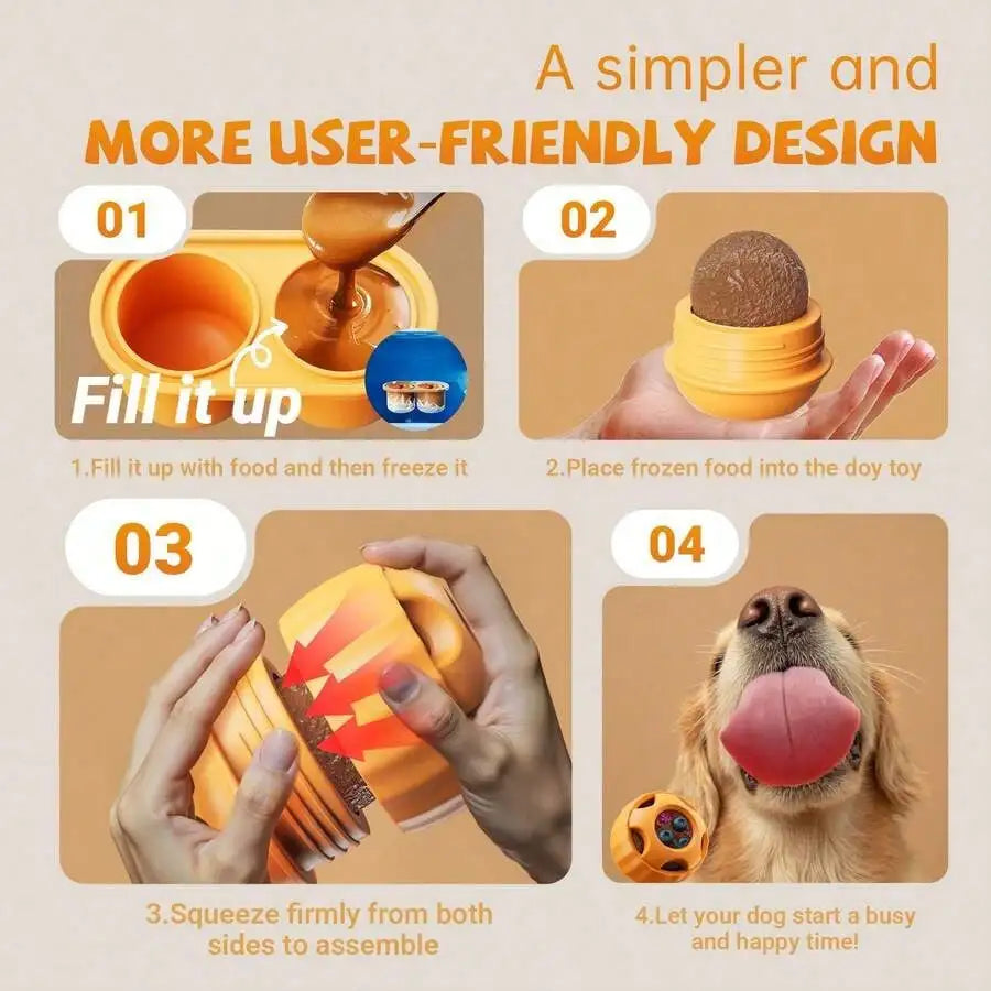 Interactive Dog Toys For Boredom - Dog Treat Molds Silicone Healthy Treats For Dogs Pupsicle Enrichment Toy For Frozen In Summer - For Large Small Medium Pups