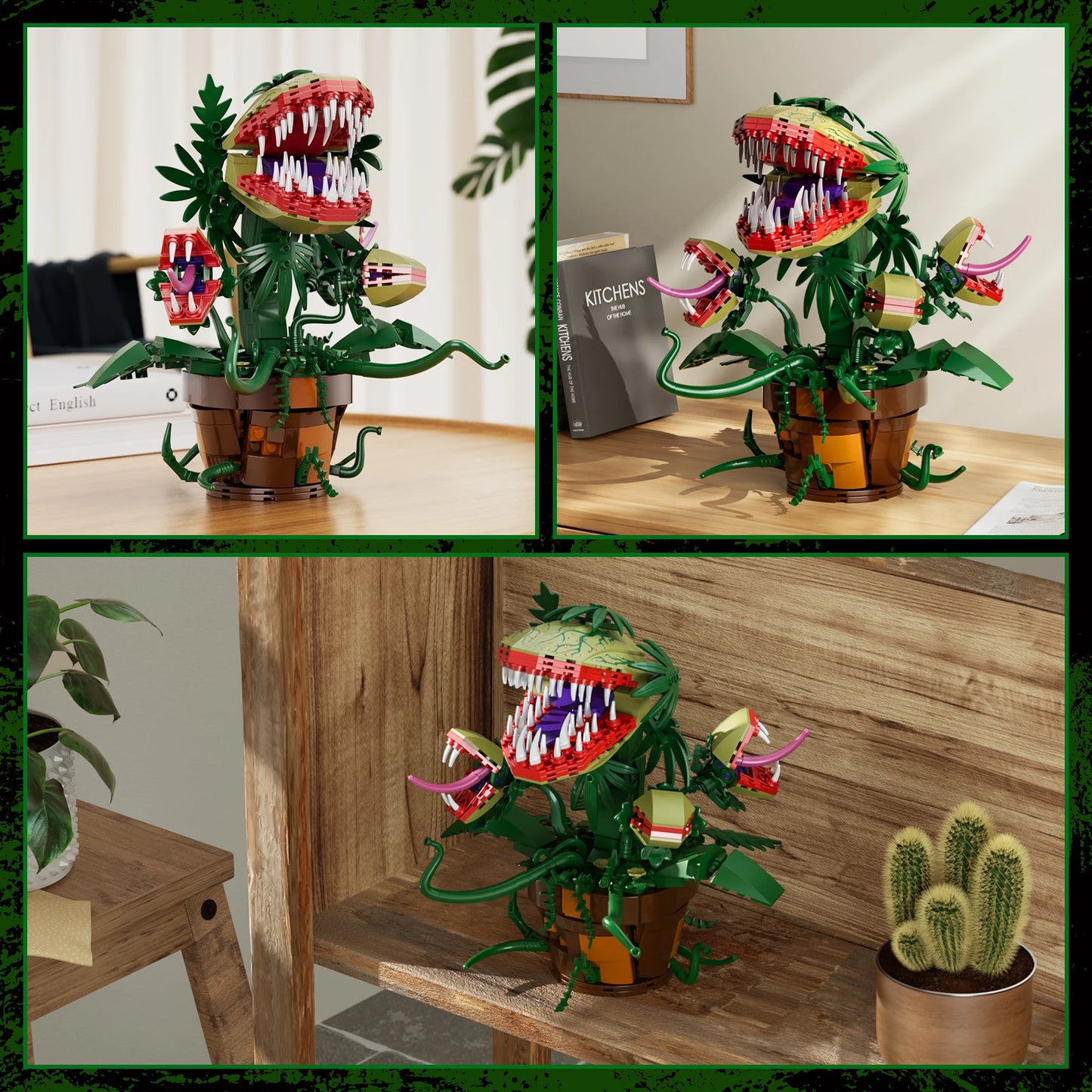 Piranha Plant Audrey II 2 Building Blocks Set Home Decor Horrors Flower Shop Decoration Gift Gifts for Fans