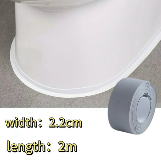 Bathroom Shower Sink Bath Sealing Tapes PVC Adhesive Sealing Strips Waterproof Wall Stickers for Bathroom Kitchen Sealant Tape