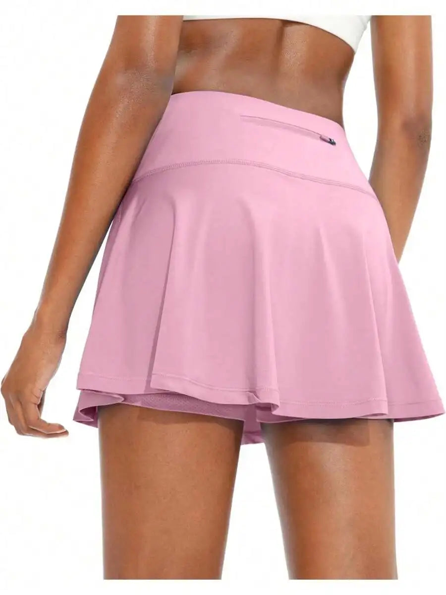 SaNTiNY Pleated Tennis Skirt For Women With 4 Pockets Women's High Waisted Athletic Golf Skorts Skirts For Running Casual