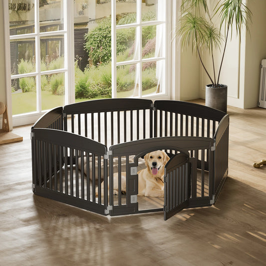 JHK Dog Playpen 6 Panel Portable Indoor Outdoor Pet Fence