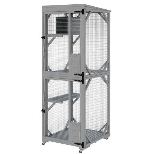 HiMISSCatio Outdoor Catio Enclosure With Lockable Wheels