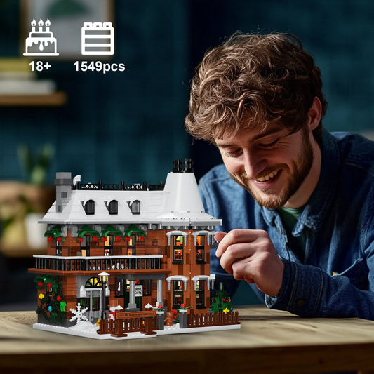 It's A Wonderful Life House Building Block Set Home Decor Christmas Holiday Snow House Room Decoration Gift for Adults