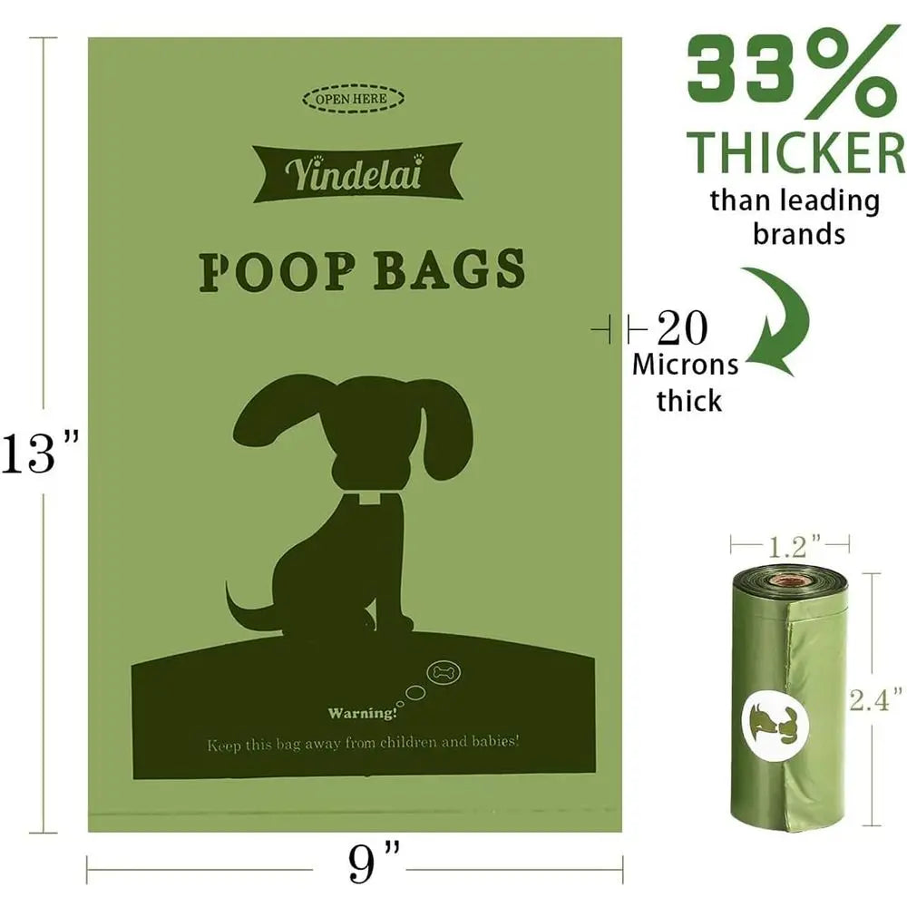 Biodegradable Scented Dog Waste Bags With 1 Dispenser, 18 Rolls Reills Poop Bags -450 Counts