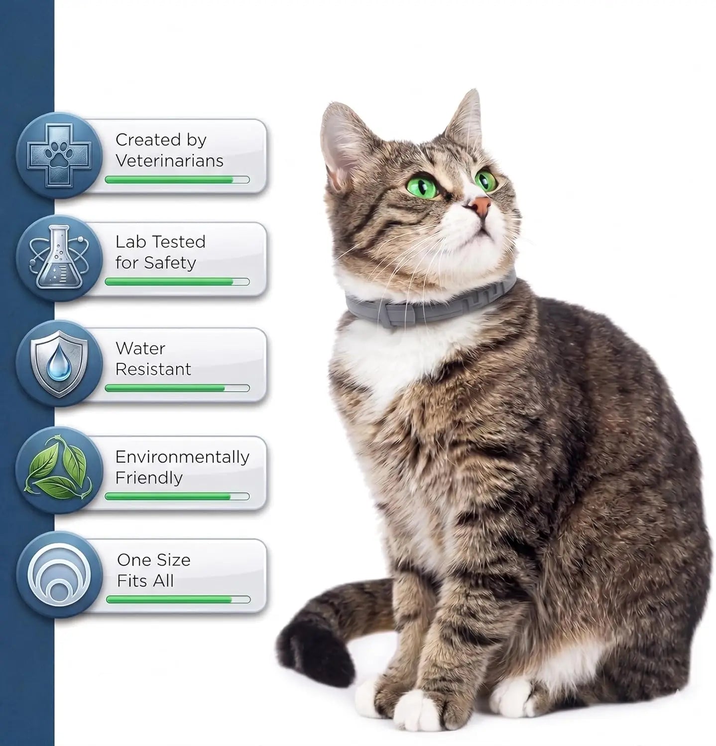 Flea and Tick Collar for Cats - Offers 12-Month Protection, Crafted with Premium Plant Oils, Waterproof, Natural, Safe for Kitte