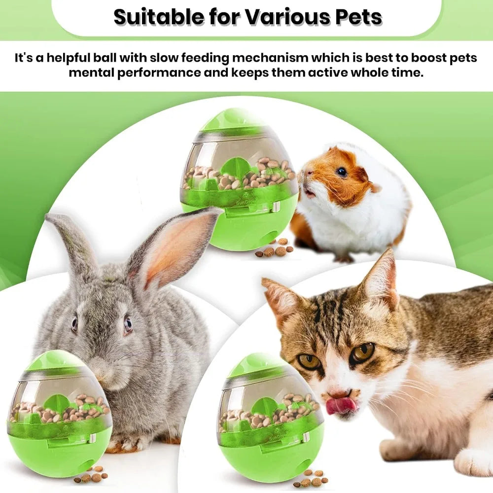Interactive Dog Treat Ball - Slow Pet Feeder & Puzzle Toy for Small Breeds, Adjustable Dispenser, Boredom Buster, Ends Chewing & Bloat