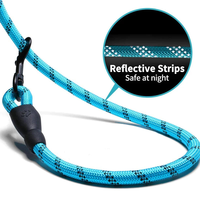 Pet Foam Handle Reflective Leash Nylon Traction Rope Non-Slip Pet Adjustable Leash for Large, Medium, and Small Dogs Outdoor Pet Supplies dog collar cat collar decorative dog collar harness