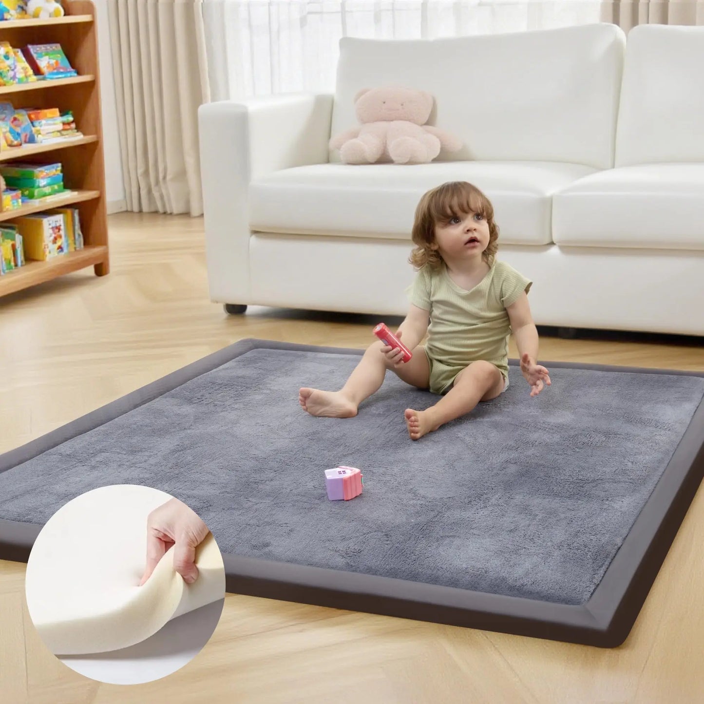 PaPaMat Baby Play Mat Tatami Style Non Slip Rug For Living Room