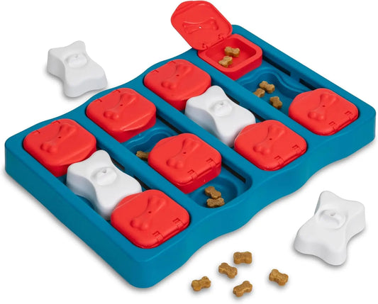 Nina Ottosson Dog Brick Interactive Treat Puzzle Toy for Mental Stimulation and Skill Development