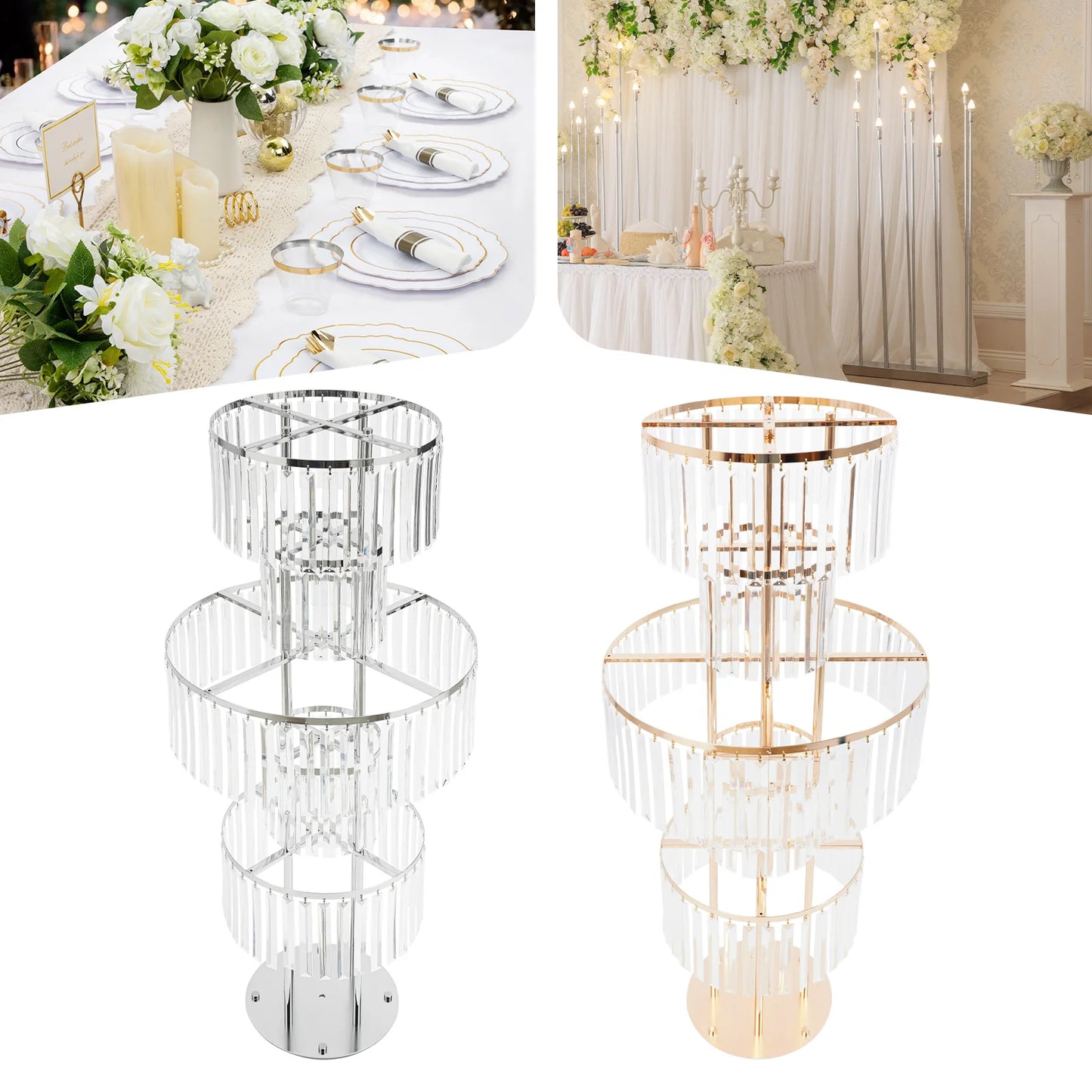 5-Tier Wedding Centerpiece Stand Acrylic Flower Display