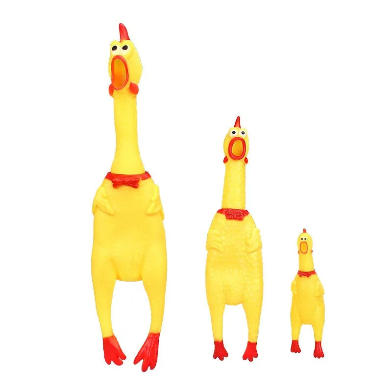 DKSTINYE Squeaky Chicken Dog Toy With Chew Squeaker
