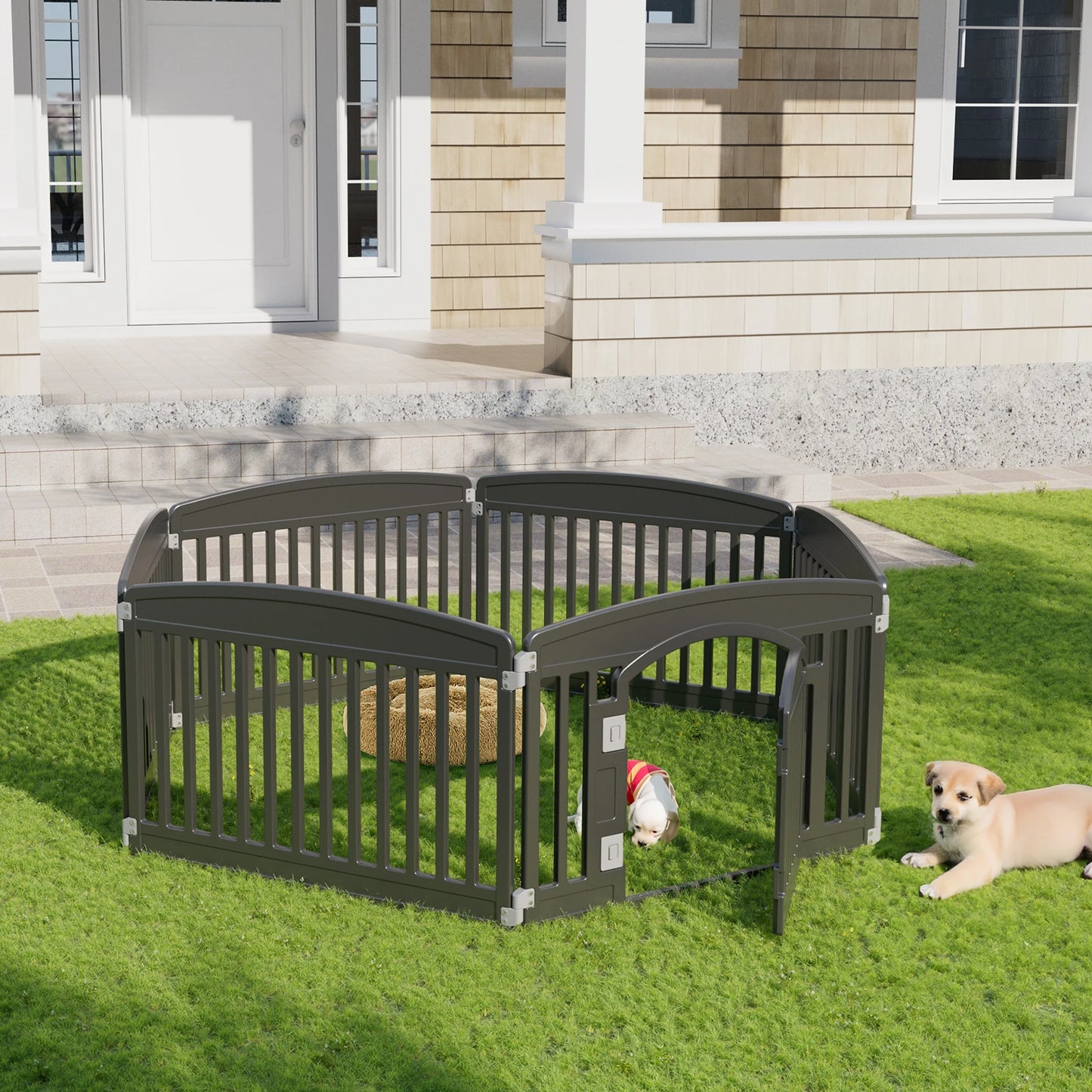 JHK Dog Playpen 6 Panel Portable Indoor Outdoor Pet Fence