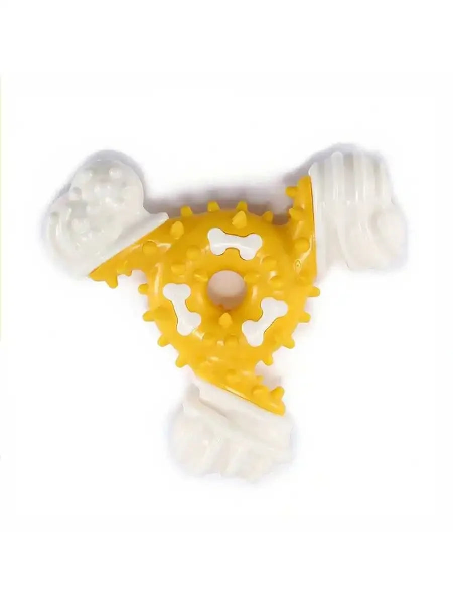 Durable Dog Chew Toy For Teeth Cleaning - Nylon Interactive Puzzle Design, Suitable For Aggressive Chewers