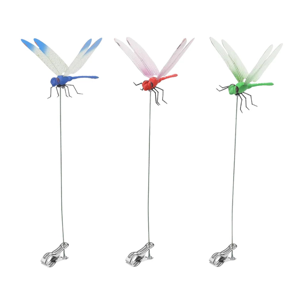 31CM Simulation Dragonfly Clip Bug Deterrent Realistic Dragonfly Hat Clip Bug Repellent Dragonfly Home Garden Decoration Supply