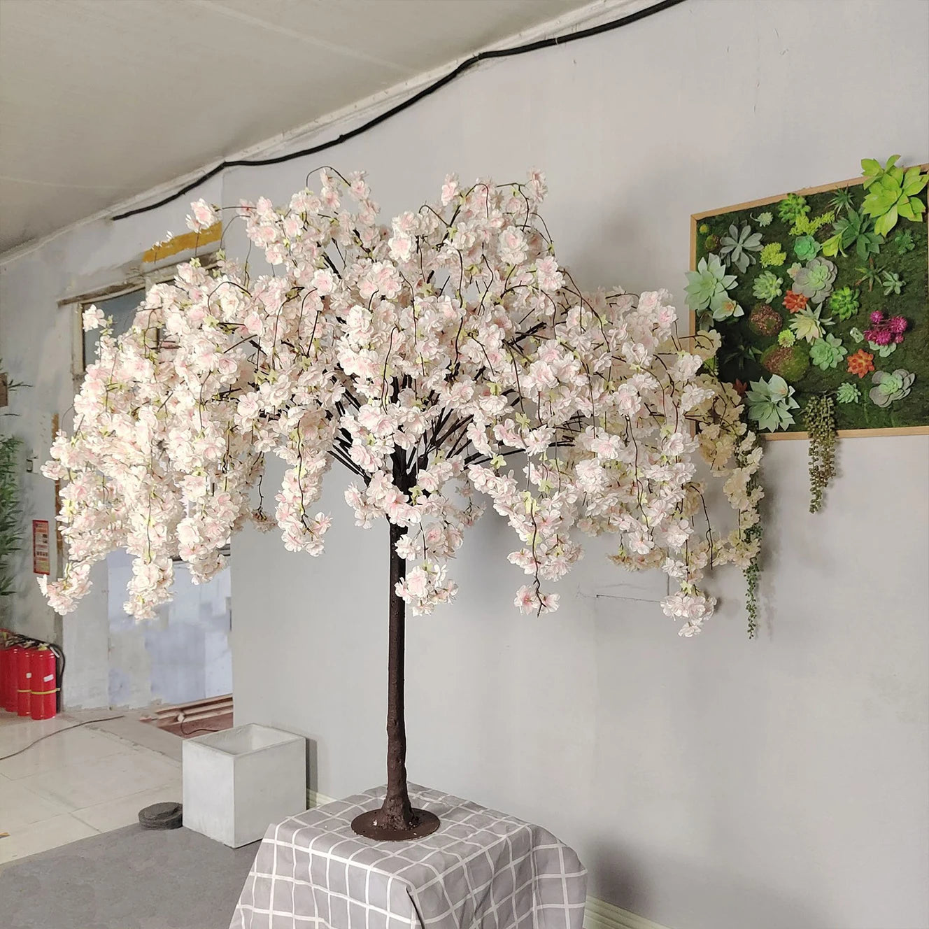 Simulation cherry blossom tree floor cherry blossom tree hotel wedding home outdoor garden decoration art ornaments