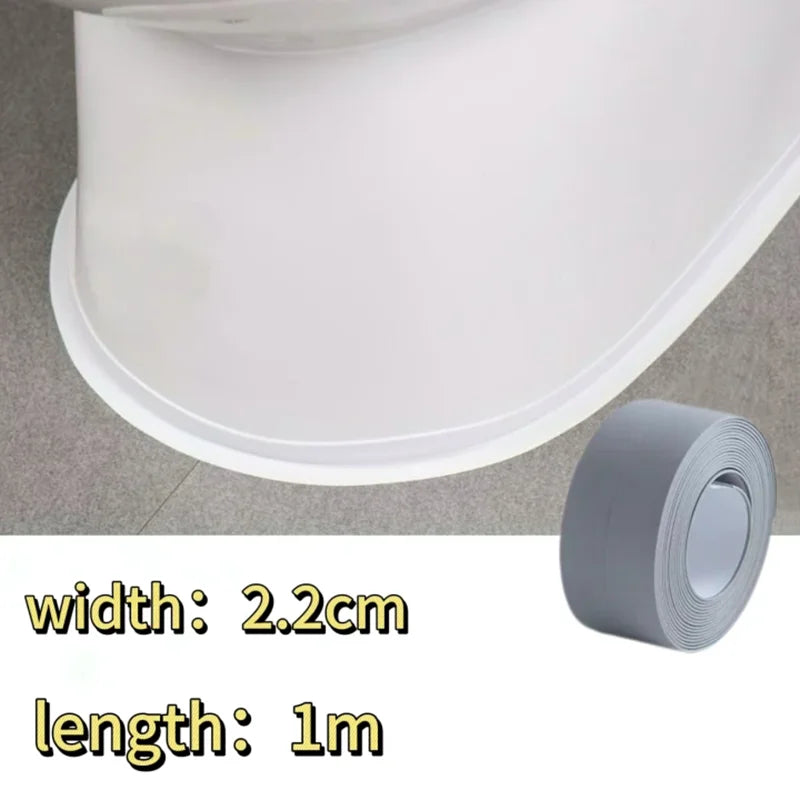 Bathroom Shower Sink Bath Sealing Tapes PVC Adhesive Sealing Strips Waterproof Wall Stickers for Bathroom Kitchen Sealant Tape