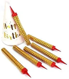 6pcs gold birthday candles, cake candles, suitable for birthday party, decorations, wedding, anniversary, party, celebration