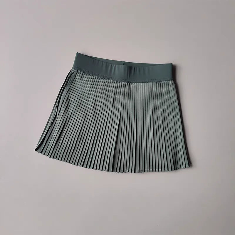 Sports Skirt Golf Breathable Built-in Short Liner High Waist 2-in-1 Culottes Summer Women