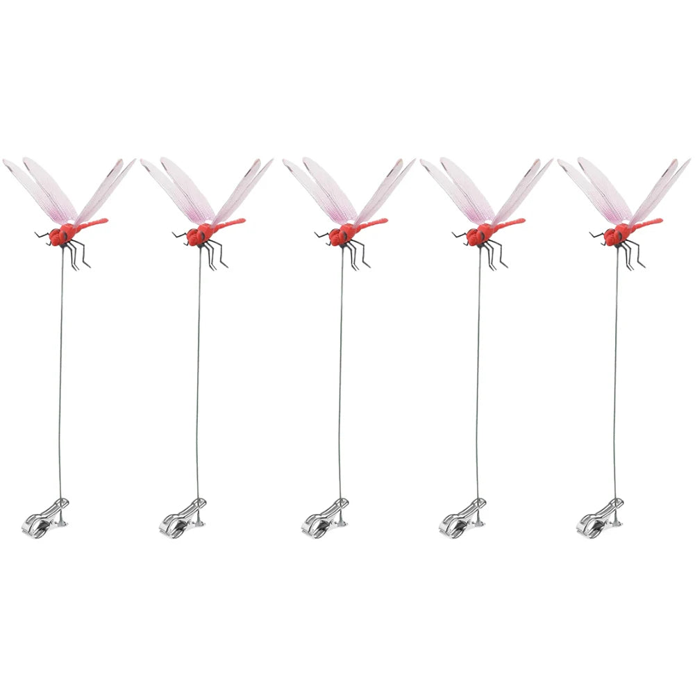 31CM Simulation Dragonfly Clip Bug Deterrent Realistic Dragonfly Hat Clip Bug Repellent Dragonfly Home Garden Decoration Supply