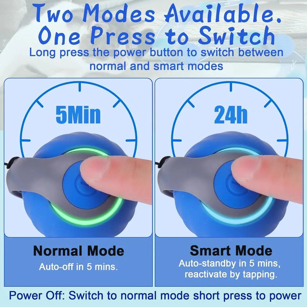 Interactive Cat Toy Ball - Automatic Interactive Cat Toys for Indoor Cats with 3 Tails, 2 Speeds Rechargeable Cat Enrichment Toy