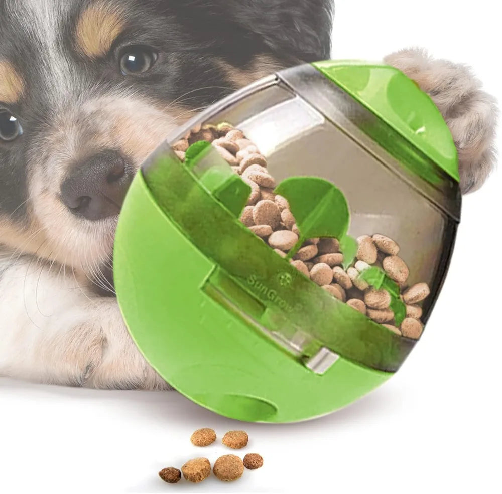 Interactive Dog Treat Ball - Slow Pet Feeder & Puzzle Toy for Small Breeds, Adjustable Dispenser, Boredom Buster, Ends Chewing & Bloat
