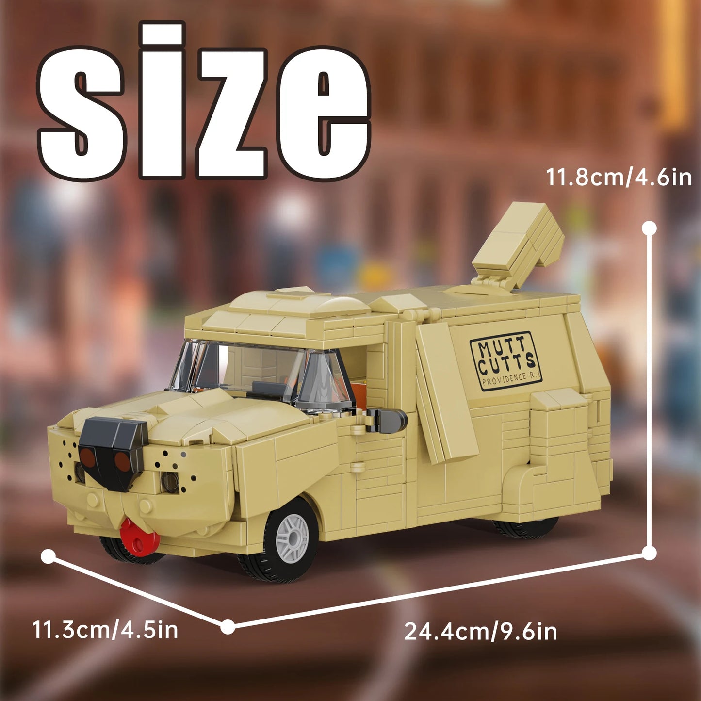 Funny Dog Van DIY Car Building Blocks Set Animal Vehicle Model Living Room Shelf Home Decoration Office Desk Decor Gifts for Fans