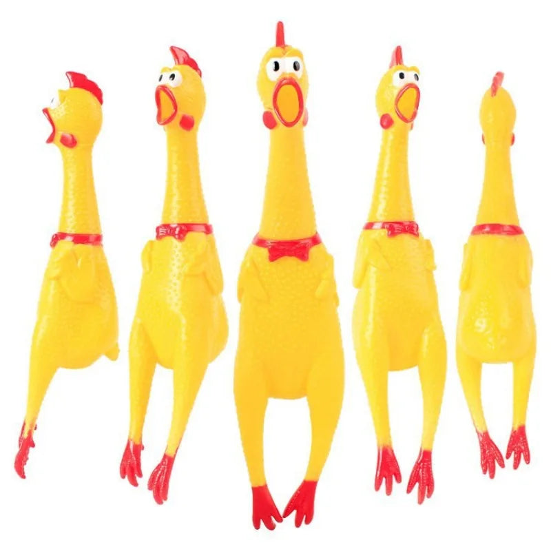 DKSTINYE Squeaky Chicken Dog Toy With Chew Squeaker