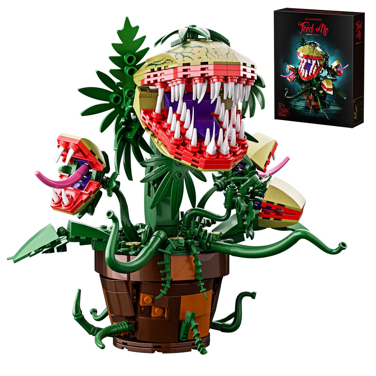 Piranha Plant Audrey II 2 Building Blocks Set Home Decor Horrors Flower Shop Decoration Gift Gifts for Fans