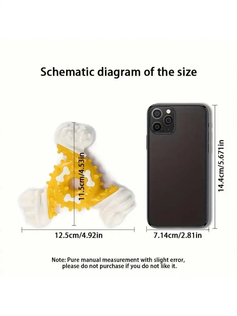 Durable Dog Chew Toy For Teeth Cleaning - Nylon Interactive Puzzle Design, Suitable For Aggressive Chewers