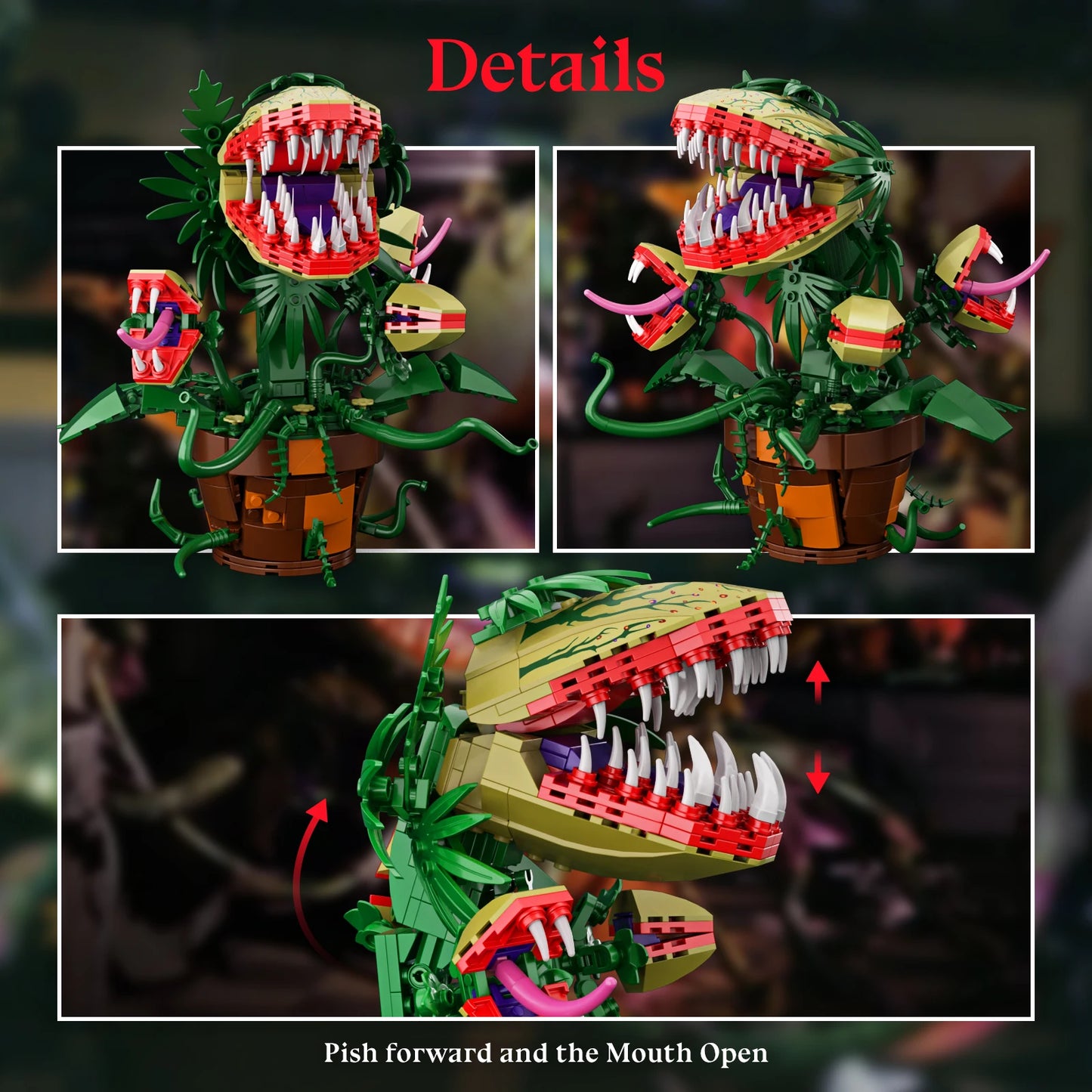 Piranha Plant Audrey II 2 Building Blocks Set Home Decor Horrors Flower Shop Decoration Gift Gifts for Fans