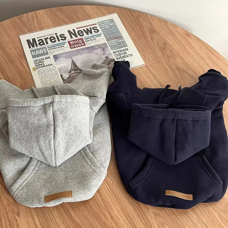 Soft Fleece Dog Hoodie for Pets Cozy Winter Clothes