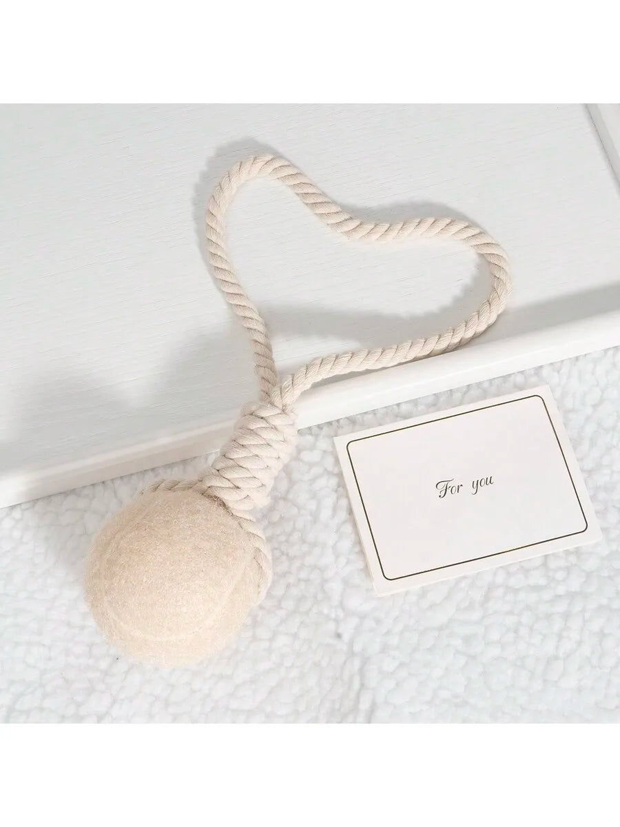 Pet Dog Tennis Ball Chew Toy With Rope Tug Of War Interactive Toy
