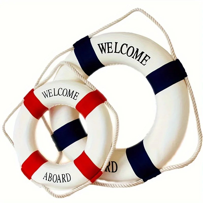 Hanging Round Decorative Lifebuoy For Wall Decoration Home Living Room Party Marine Beach Wedding Wall Hanging Lifebuoy Decors