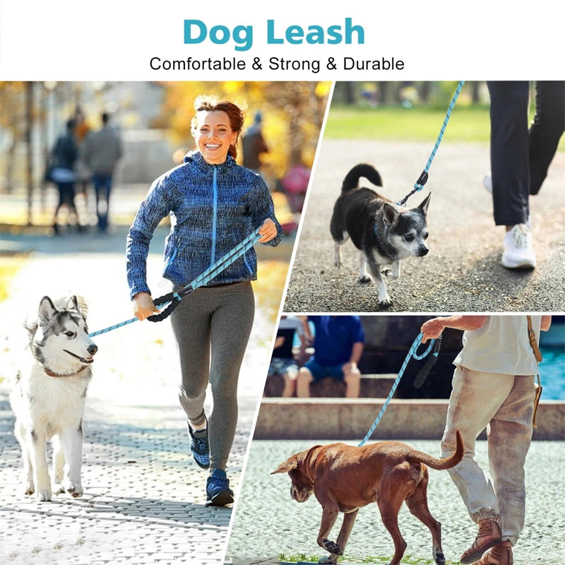 Pet Foam Handle Reflective Leash Nylon Traction Rope Non-Slip Pet Adjustable Leash for Large, Medium, and Small Dogs Outdoor Pet Supplies dog collar cat collar decorative dog collar harness