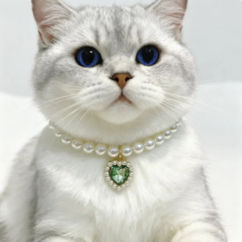 Hot Sale Princess Pearl Pet Collar for Small Dogs Cats Chihuahua Kitten Cute Wedding Gift Jewelry Accessory