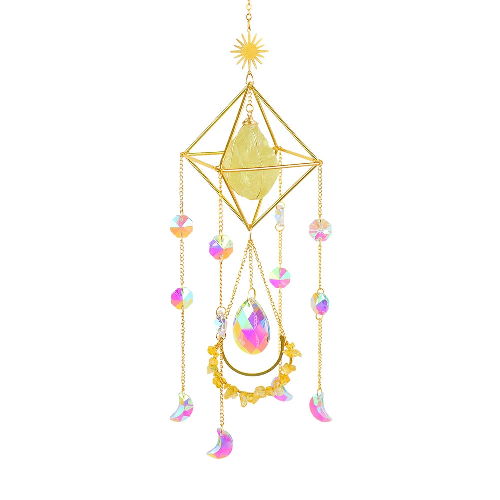K9 Crystal Light Catchers Wind Chime Sunlight Trapping Windchimes Jewelry